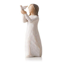 Willow Tree woman holding bird